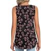imageLONGYUAN Womens Tank Tops Summer Sleeveless Tunic Square Neck S4XLAfl Gypsophila Black