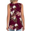 imageLONGYUAN Womens Tank Tops Summer Sleeveless Tunic Square Neck S4XLAfl Wine Red