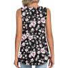 imageLONGYUAN Womens Tank Tops Summer Sleeveless Tunic Square Neck S4XLAflower Pink Black