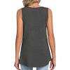 imageLONGYUAN Womens Tank Tops Summer Sleeveless Tunic Square Neck S4XLAgray