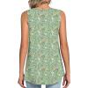imageLONGYUAN Womens Tank Tops Summer Sleeveless Tunic Square Neck S4XLAgreen Flowers