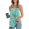 imageLONGYUAN Womens Tank Tops Summer Sleeveless Tunic Square Neck S4XLAmint Green