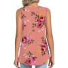 imageLONGYUAN Womens Tank Tops Summer Sleeveless Tunic Square Neck S4XLApink Floret
