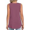 imageLONGYUAN Womens Tank Tops Summer Sleeveless Tunic Square Neck S4XLApurple Red