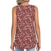 imageLONGYUAN Womens Tank Tops Summer Sleeveless Tunic Square Neck S4XLAred White Fl