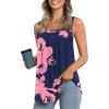imageLONGYUAN Womens Tank Tops Summer Sleeveless Tunic Square Neck S4XLArose Silhouette