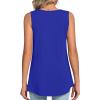 imageLONGYUAN Womens Tank Tops Summer Sleeveless Tunic Square Neck S4XLAroyal Blue