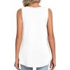 imageLONGYUAN Womens Tank Tops Summer Sleeveless Tunic Square Neck S4XLAwhite