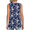 imageLONGYUAN Womens Tank Tops Summer Sleeveless Tunic Square Neck S4XLAwhite Flower