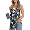 imageLONGYUAN Womens Tank Tops Summer Sleeveless Tunic Square Neck S4XLAwhite Lily