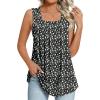 imageLONGYUAN Womens Tank Tops Summer Sleeveless Tunic Square Neck S4XLAblackwhite Daisy