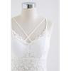 imageCHICWISH Women Blossom Lace Cami Bustier Top Sexy Spaghetti Strap V Neck Corset Going Out Party Crop Tank TopWhite