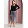 imageCHICWISH Women Casual Cross Wrap Ruched V Neck Long Sleeves Tops Slim Fitted T Shirt Basic Solid Tunic Black TopsBlack