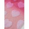 imageCHICWISH Women Cute Ombre Fuzzy Heart Valentines Knit Sweater V Neck Long Sleeve Fringe Trim Soft Casual Knit Pullover TopsPink