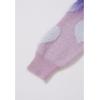 imageCHICWISH Women Cute Ombre Fuzzy Heart Valentines Knit Sweater V Neck Long Sleeve Fringe Trim Soft Casual Knit Pullover TopsPurple