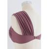 imageCHICWISH Womens BlackWhiteRust RedBrown Sweet Knot OneShoulder Bikini Set SwimsuitRust Red
