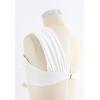 imageCHICWISH Womens BlackWhiteRust RedBrown Sweet Knot OneShoulder Bikini Set SwimsuitWhite