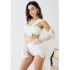 imageCHICWISH Womens BlackWhiteRust RedBrown Sweet Knot OneShoulder Bikini Set SwimsuitWhite