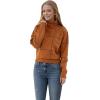imageCHICWISH Womens Fall Turtleneck Sweater Pullover Plaid Long Sleeve Casual Knitted Winter Checkered Sweaters TopsPumpkin Gridturtleneck