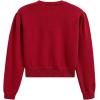 imageCHICWISH Womens Pullover Sweaters Cute Heart Crew Neck Knit Sweater Puff Sleeve Casual TopsRed