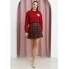 imageCHICWISH Womens Pullover Sweaters Cute Heart Crew Neck Knit Sweater Puff Sleeve Casual TopsRed