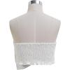 imageCHICWISH Women Strapless Tube Crop Tops Twist Knotted Front Elastic Back Sexy Going Out Bustier Corset Tank Tops WhiteWhite
