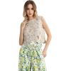 imageCHICWISH Women Summer Bohemian Crewneck Sleeveless Cutwork Crochet Top Casual Hollow Out Cropped Beach Tank Top Vest Sand