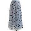 imageCHICWISH Womens 3D Heart DoubleLayered Mesh Tulle Maxi SkirtBlue3d Heart