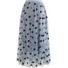 imageCHICWISH Womens 3D Heart DoubleLayered Mesh Tulle Maxi SkirtBlue3d Heart