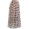 imageCHICWISH Womens 3D Heart DoubleLayered Mesh Tulle Maxi SkirtBlush Pink3d Heart