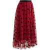 imageCHICWISH Womens 3D Heart DoubleLayered Mesh Tulle Maxi SkirtRed3d Heart