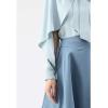imageCHICWISH Womens Crush on Casual Blue Bowknot VNeck Cape Sleeves Chiffon TopBlue
