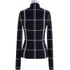 imageCHICWISH Womens Grid Mock Neck Knit Top Sweater Pullover Plaid Long Sleeve Casual Knitted Fall CheckeredBlack Gridmock Neck