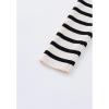 imageCHICWISH Womens Stripe Black OffShoulder LongSleeve Knit TopLongsleeveblack