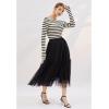 imageCHICWISH Womens Stripe Black OffShoulder LongSleeve Knit TopLongsleeveblack