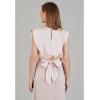 imageCHICWISH Womens WhiteLight YellowSagePinkPistachio Satin Tie Back Sleeveless TopPink