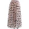imageCHICWISH Womens 3D Heart DoubleLayered Mesh Tulle Maxi SkirtBlush Pink3d Heart