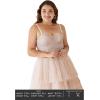 imageCHICWISH Women Dazzling Shiny Bustier Crop Top Summer Sexy Push Up Croset Bra Top Going Out Party Camisoles Tops ApricotApricot