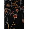 imageCHICWISH Women Floral Embroidered Tulle Skirt Flared A Line High Elastic Waist Mesh DoubleLayered Midi SkirtBlack