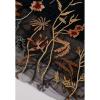 imageCHICWISH Women Floral Embroidered Tulle Skirt Flared A Line High Elastic Waist Mesh DoubleLayered Midi SkirtBlack