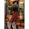 imageCHICWISH Women Mesh Tops Velvet Bats Printed Casual Shirt Self Tie Knot V Neck Long Sleeve Halloween Holiday Buttoned BlouseBlack