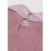 imageCHICWISH Women Organza Bowknot Neck Knit Top Long Sleeve Elegant Slim Fitted Fall Casual Solid Pullover TopsDusty Pink