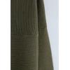 imageCHICWISH Womens LinenWhiteGrey Cozy Ribbed Long Sleeve Turtleneck Knit Top Pullover SweaterArmy Green