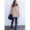 imageCHICWISH Womens LinenWhiteGrey Cozy Ribbed Long Sleeve Turtleneck Knit Top Pullover SweaterLinen