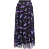 imageCHICWISH Womens Pumpkin Tulle Tutu Skirt Velvet Bats Elastic Waist Halloween Party Layered Mesh Midi SkirtBlack