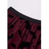 imageCHICWISH Womens Pumpkin Tulle Tutu Skirt Velvet Bats Elastic Waist Halloween Party Layered Mesh Midi SkirtBurgundy