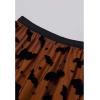 imageCHICWISH Womens Pumpkin Tulle Tutu Skirt Velvet Bats Elastic Waist Halloween Party Layered Mesh Midi SkirtPumpkin