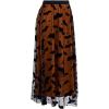 imageCHICWISH Womens Pumpkin Tulle Tutu Skirt Velvet Bats Elastic Waist Halloween Party Layered Mesh Midi SkirtPumpkin