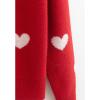 imageCHICWISH Womens RedIvory Soft Heart Cropped Knit CardiganRed