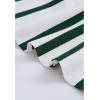 imageCHICWISH Womens Stripe Print Turtleneck Knit Midi DressDark Green